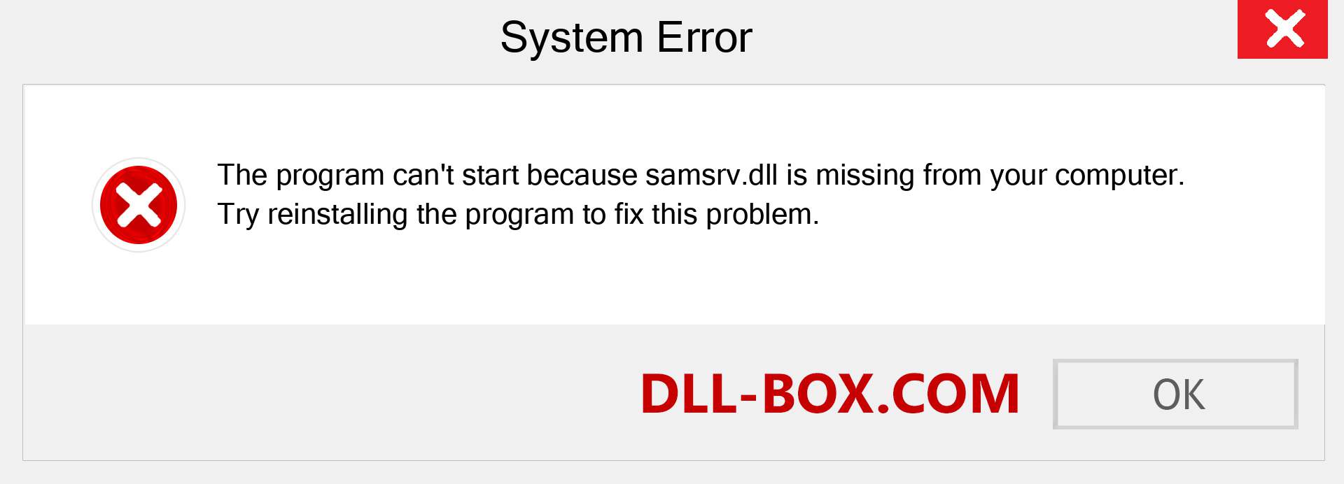  samsrv.dll file is missing?. Download for Windows 7, 8, 10 - Fix  samsrv dll Missing Error on Windows, photos, images
